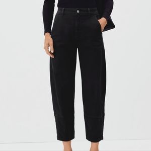 Everlane Black Utility Barrel Pants sz 6